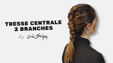Coupe de cheveux tresse centrale 2 branches par Eric Stipa sur la plateforme spécialisée des coiffeurs HairPrime