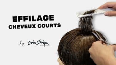 Coupe de cheveux effilage cheveux courts par Eric Stipa sur la plateforme spécialisée des coiffeurs HairPrime